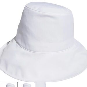 Adidas Ladies Golf W/Ponytail Sun Bucket Hat White OSFW